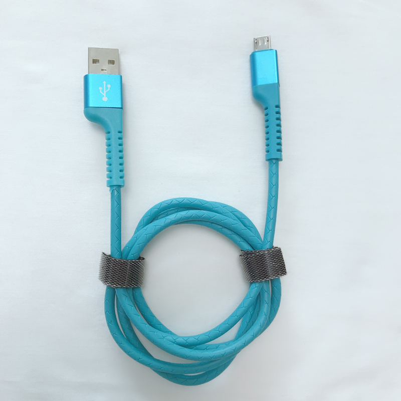 Carregamento rápido em volta do cabo do USB do TPE para o micro USB, tipo C, relâmpago do iPhone que carrega e sincroniza